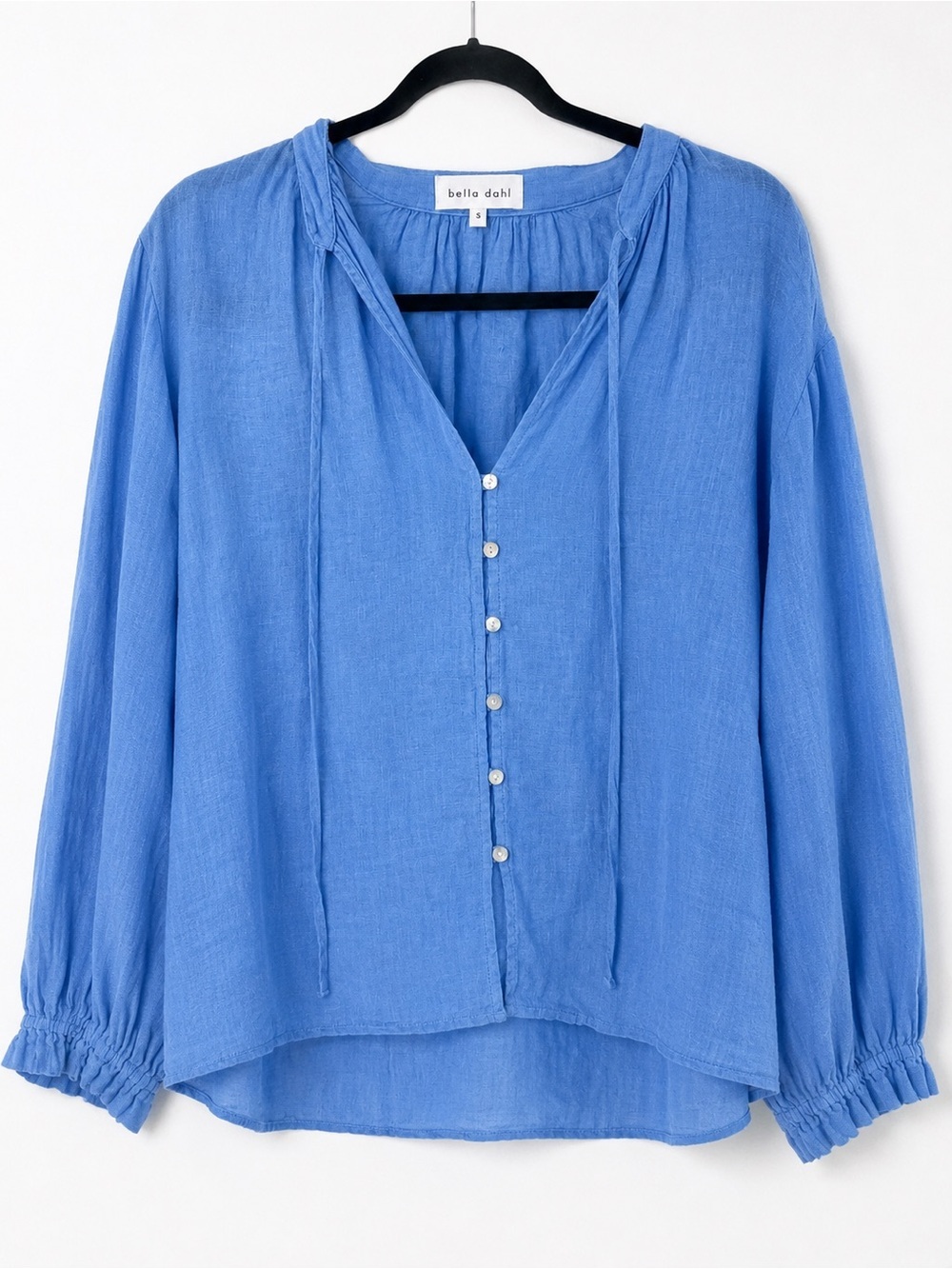 🌿 Bella Dahl 100% Linen Blouse | Size Small | Sky Blue 🌿 - Picture 2 of 8